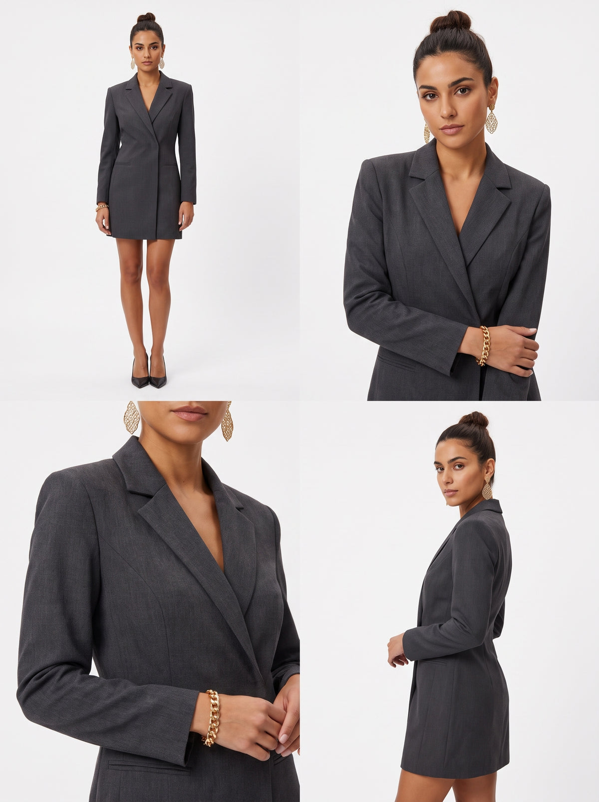 Valmont Gallery™ Vestido blazer gris antracita