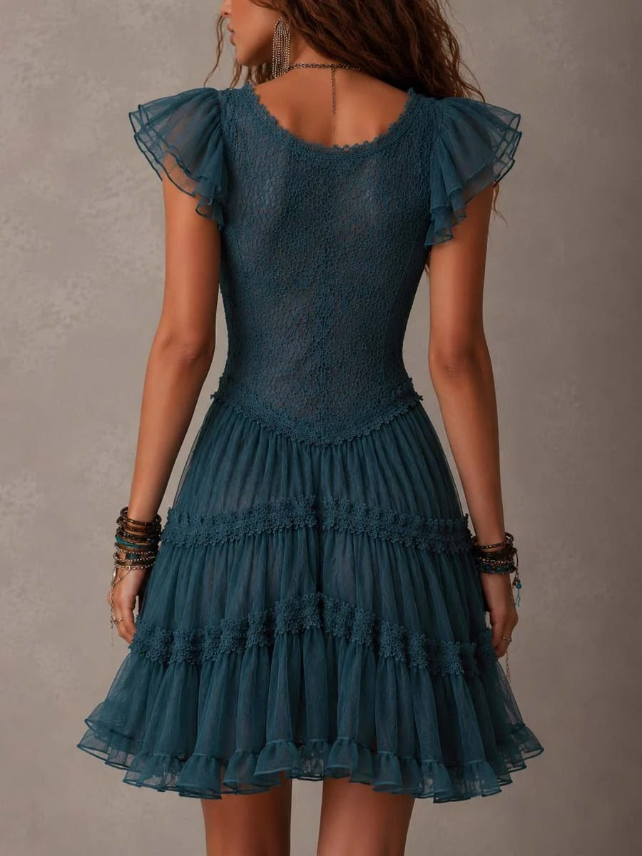 Mini vestido retro azul de Valmont Gallery