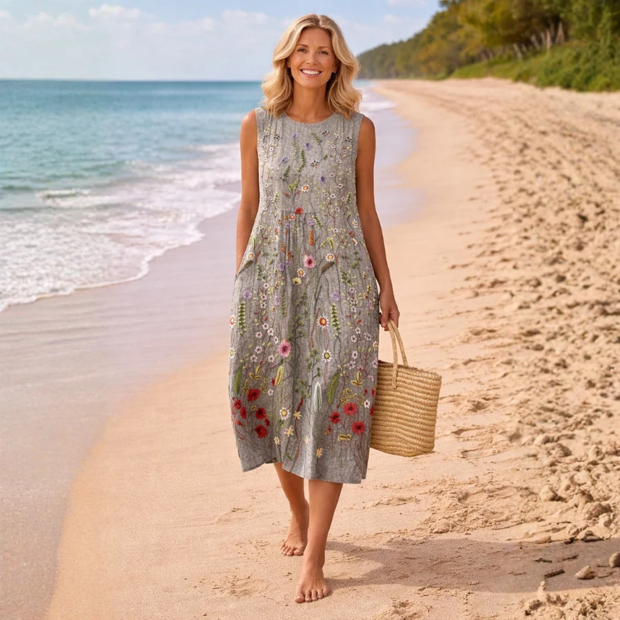 Tamara™ | Vestido midi de flores silvestres