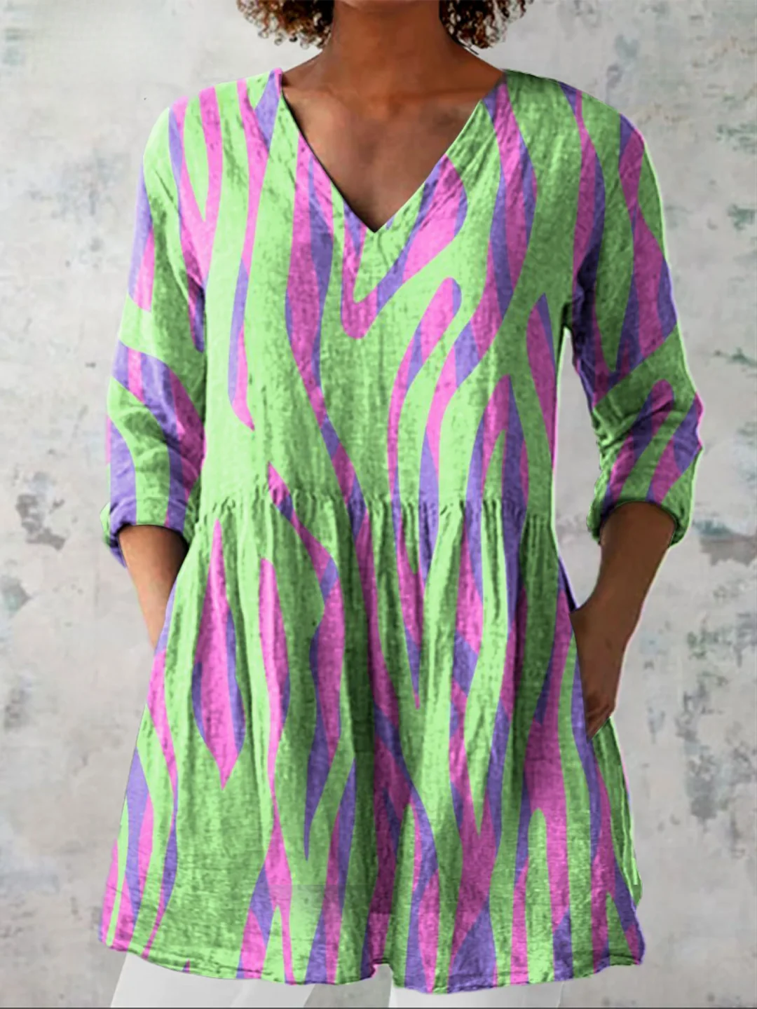 Mira | Blusa larga con un estampado llamativo