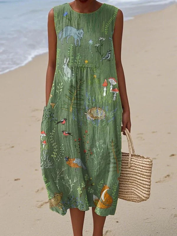 Paula™ | Vestido midi Woodland
