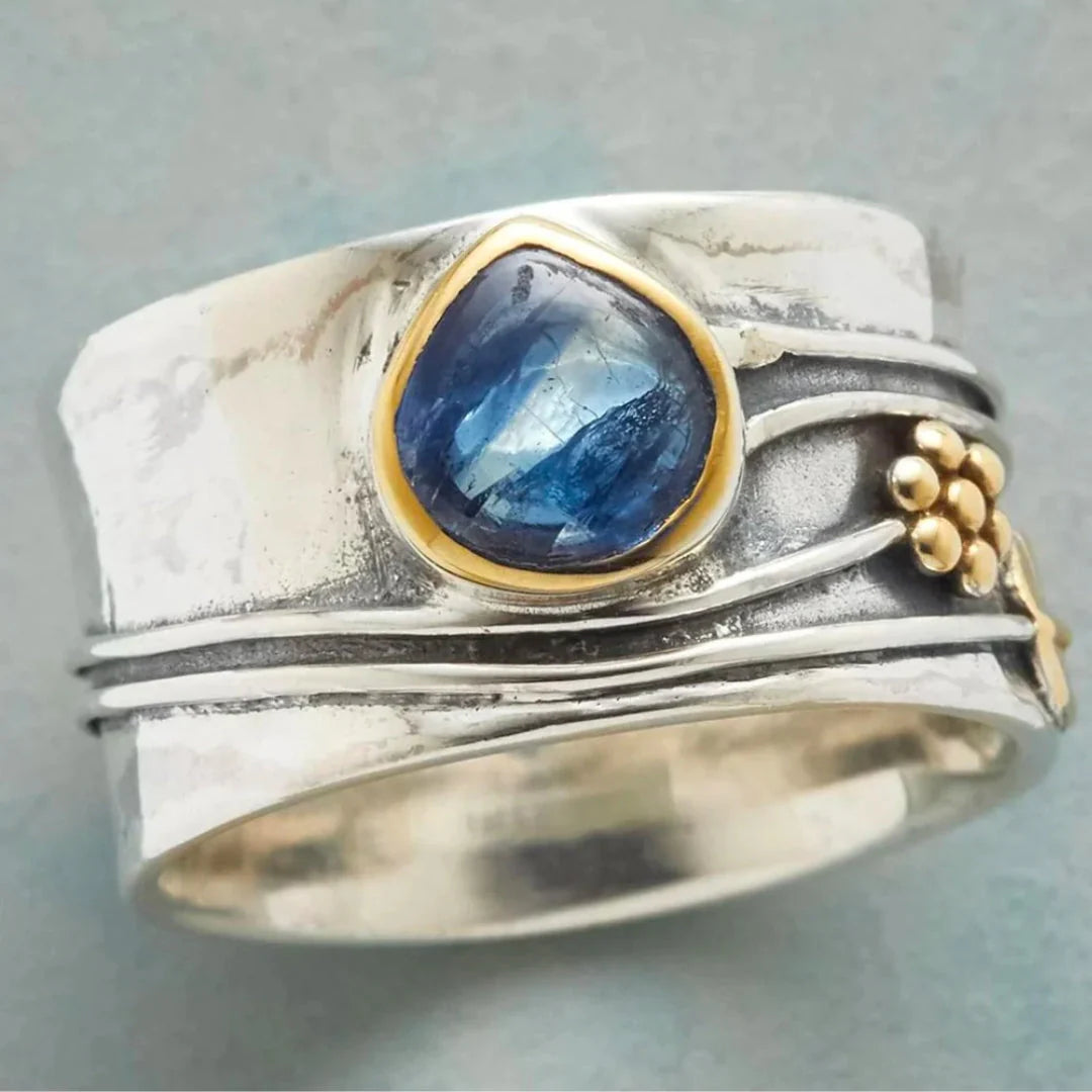 ANILLO VINTAGE | PLATA CON ZAFIRO AZUL
