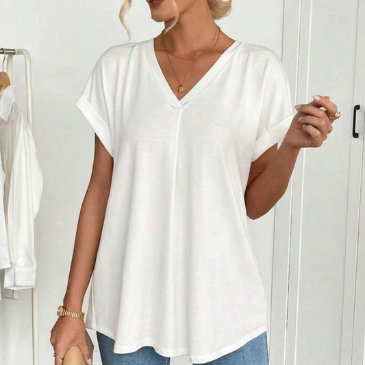 ESTELA |  CAMISETA INFORMAL DE PATCHWORK