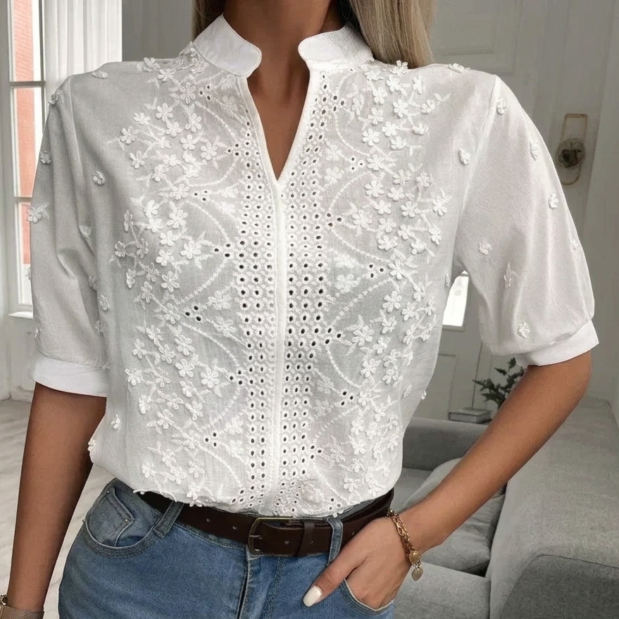 LAURA | TOP INFORMAL, BORDADO Y ELEGANTE