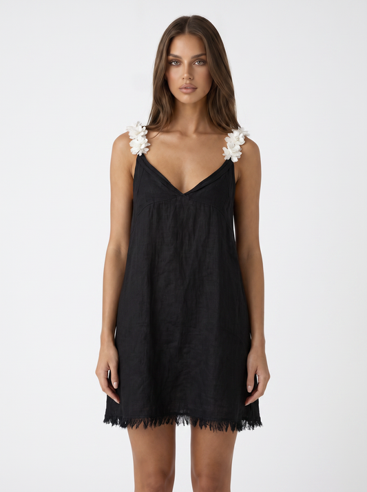 Mini vestido con tirantes florales de Valmont Gallery