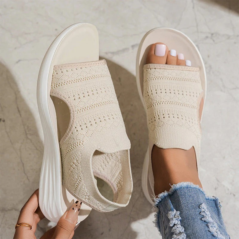 Anne™ | Sandalias de plataforma confeccionadas con material transpirable para mujer