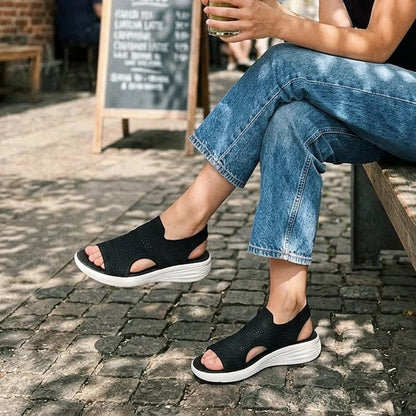 Anne™ | Sandalias de plataforma confeccionadas con material transpirable para mujer