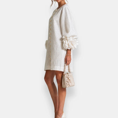 Mariela | Vestido floral con relieve