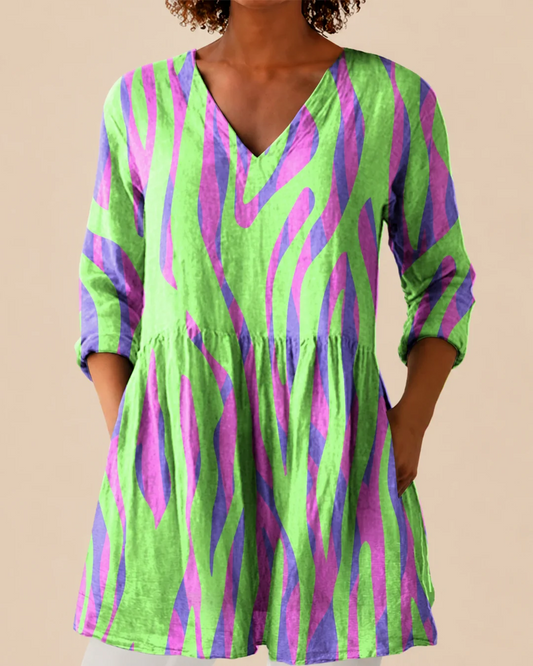 Mira | Blusa larga con un estampado llamativo
