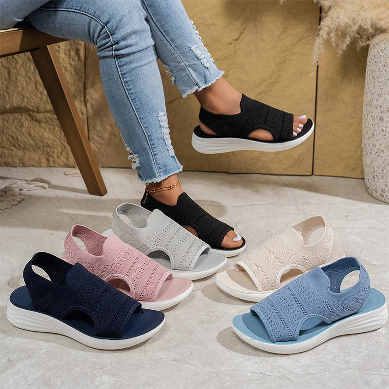 Anne™ | Sandalias de plataforma confeccionadas con material transpirable para mujer