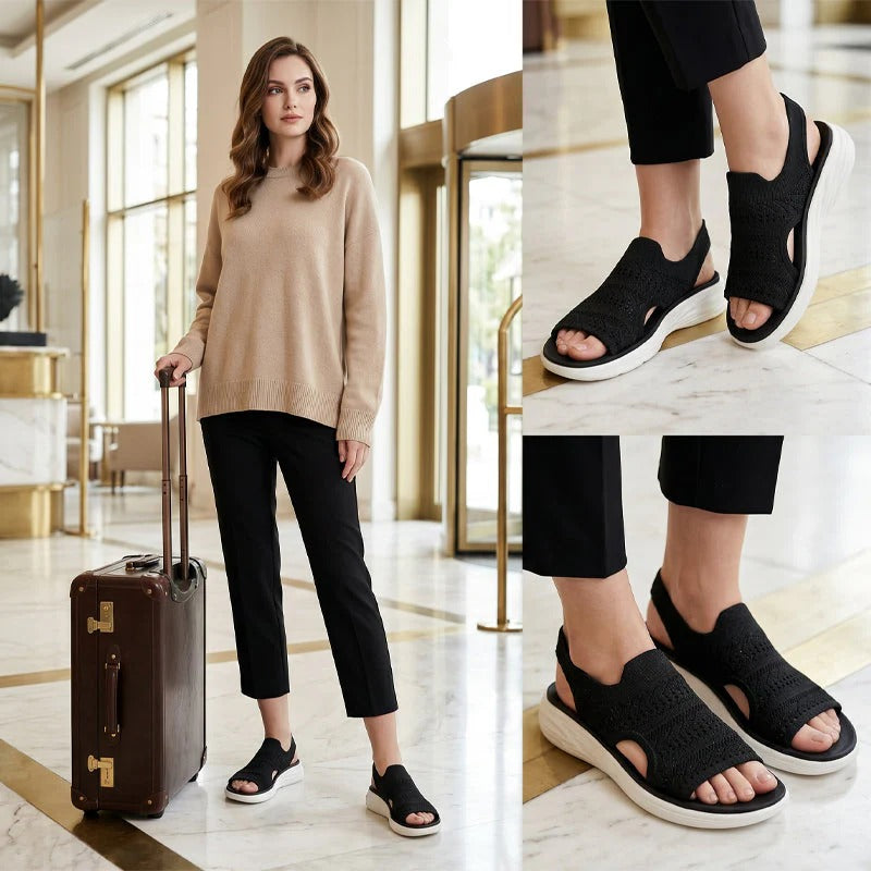 Anne™ | Sandalias de plataforma confeccionadas con material transpirable para mujer