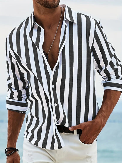 VÍCTOR LUXE | CAMISA DE LINO DE RAYAS