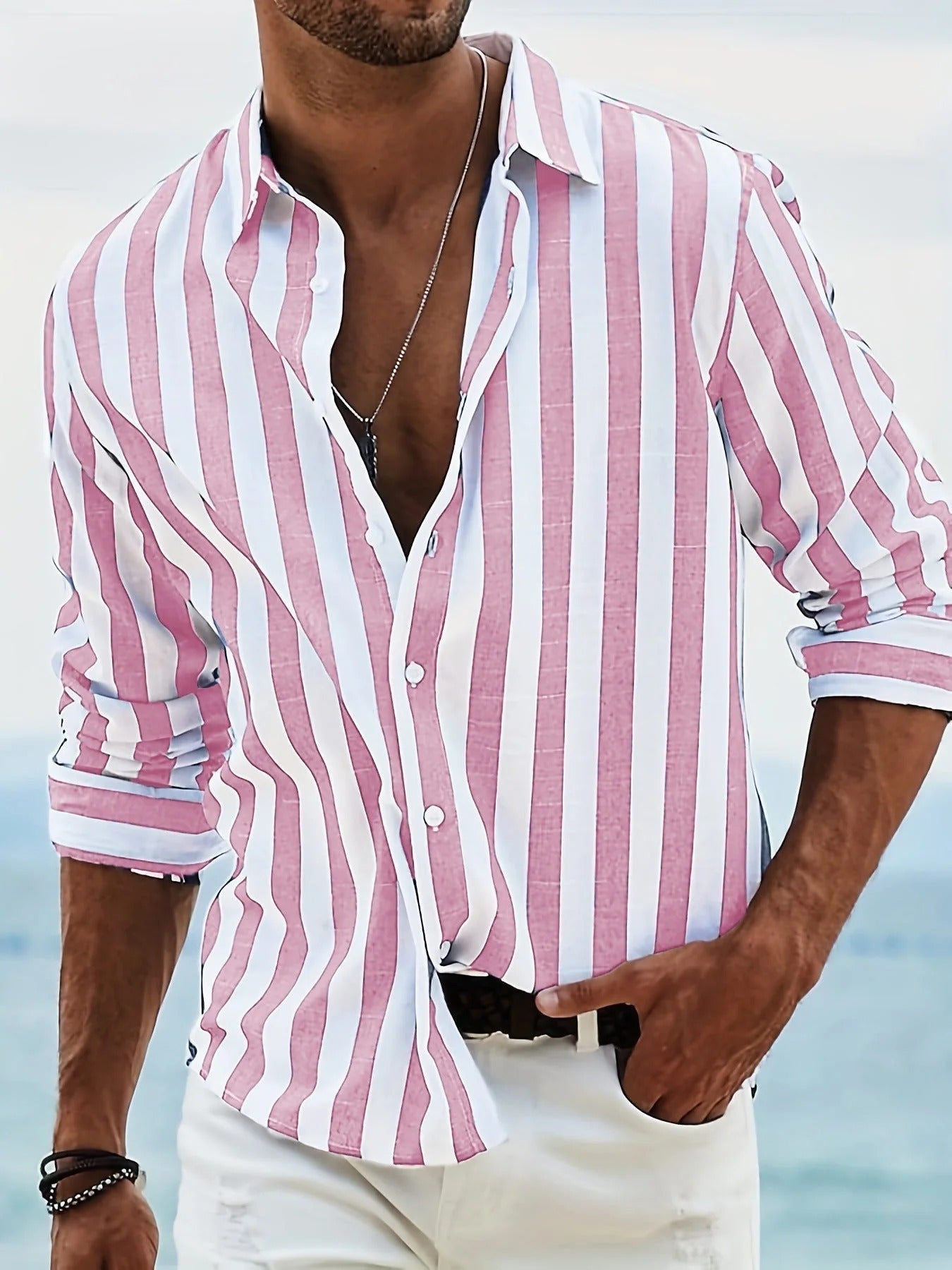 VÍCTOR LUXE | CAMISA DE LINO DE RAYAS