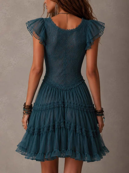 Mini vestido retro azul de Valmont Gallery