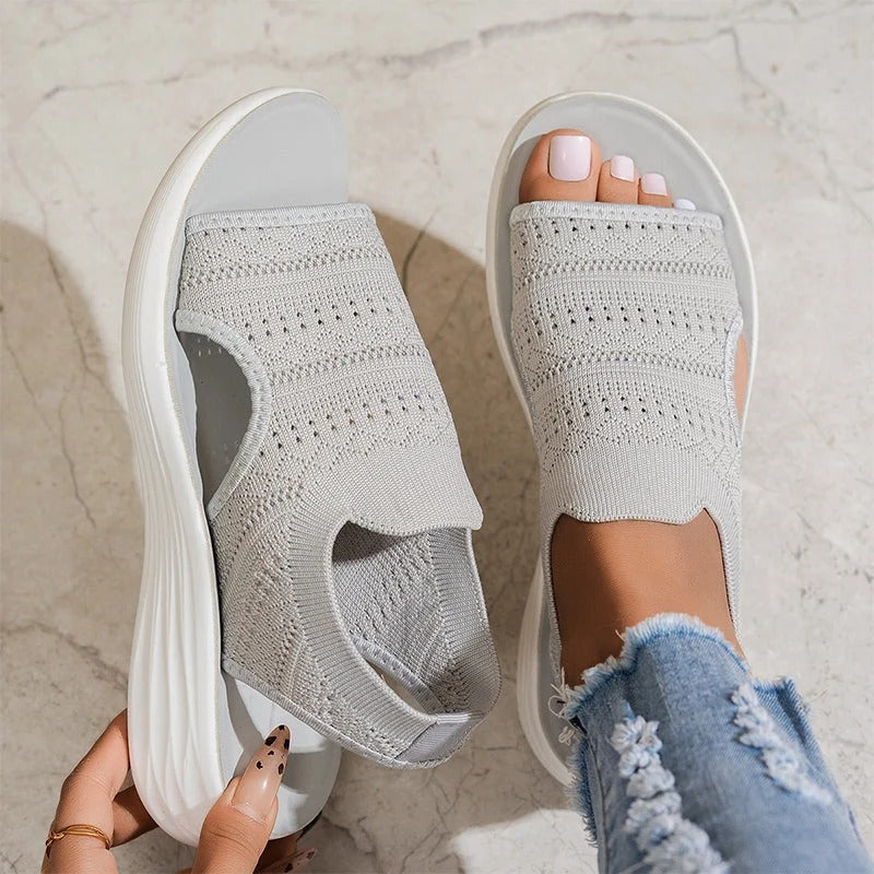 Anne™ | Sandalias de plataforma confeccionadas con material transpirable para mujer
