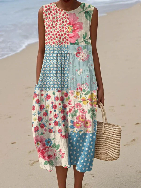 Anita™ | Vestido midi de patchwork