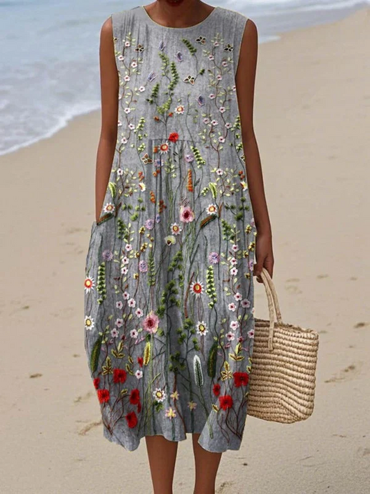 Tamara™ | Vestido midi de flores silvestres